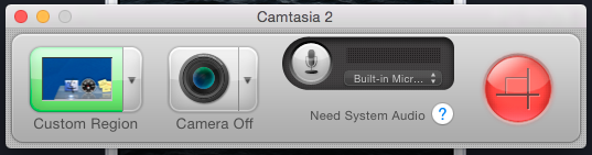 Camtasia custom settings